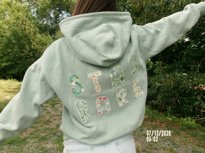 Stay Rare Patchwork Hoodie